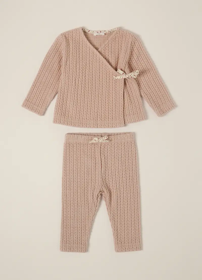 Set Neonati Rosa Con Maglia E Pantaloni, Neonato, Rosa chiaro miniatura 2