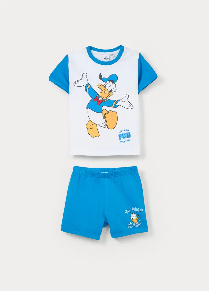 Set Pigiama Disney In Jersey Di Puro Cotone, Neonato, Azzurro cielo