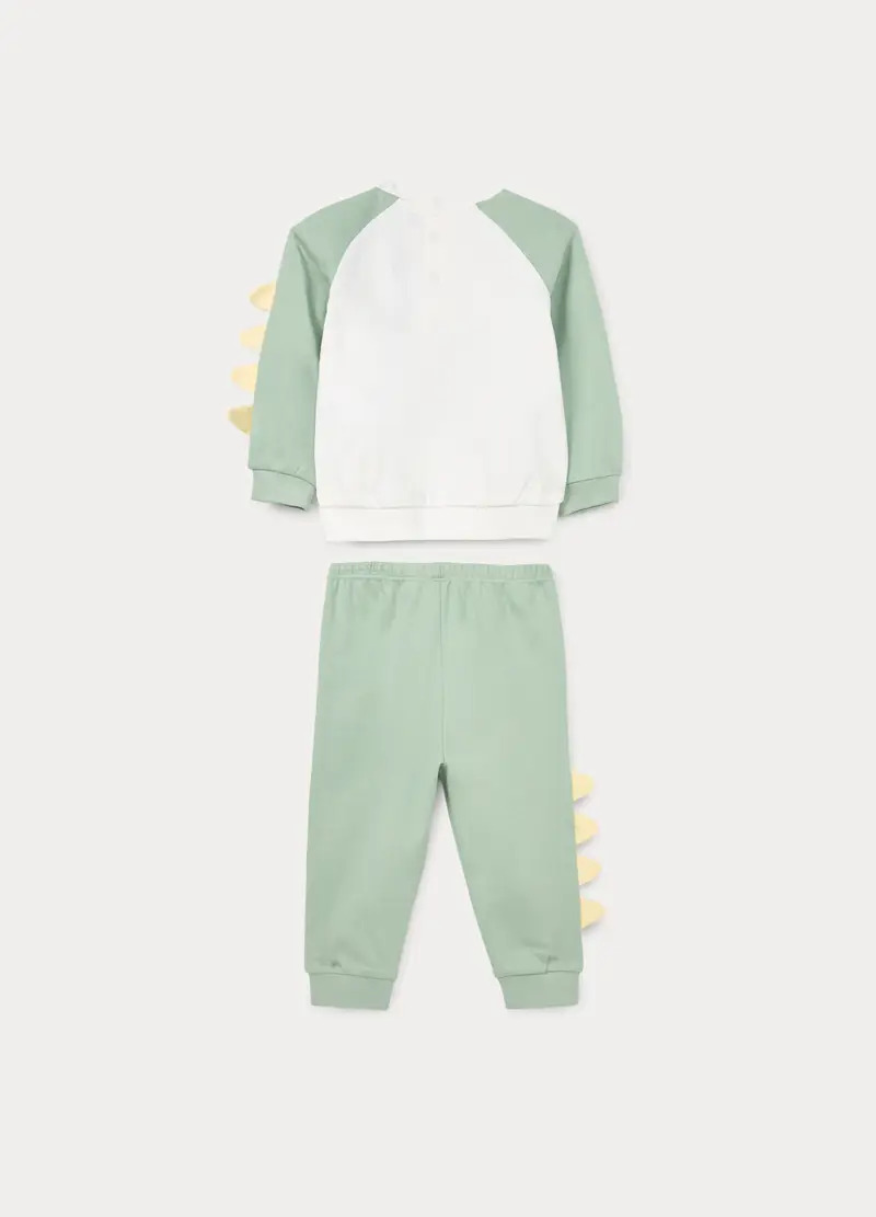 Set Pigiama In Interlock Di Puro Cotone, Neonato, Verde chiaro miniatura 2