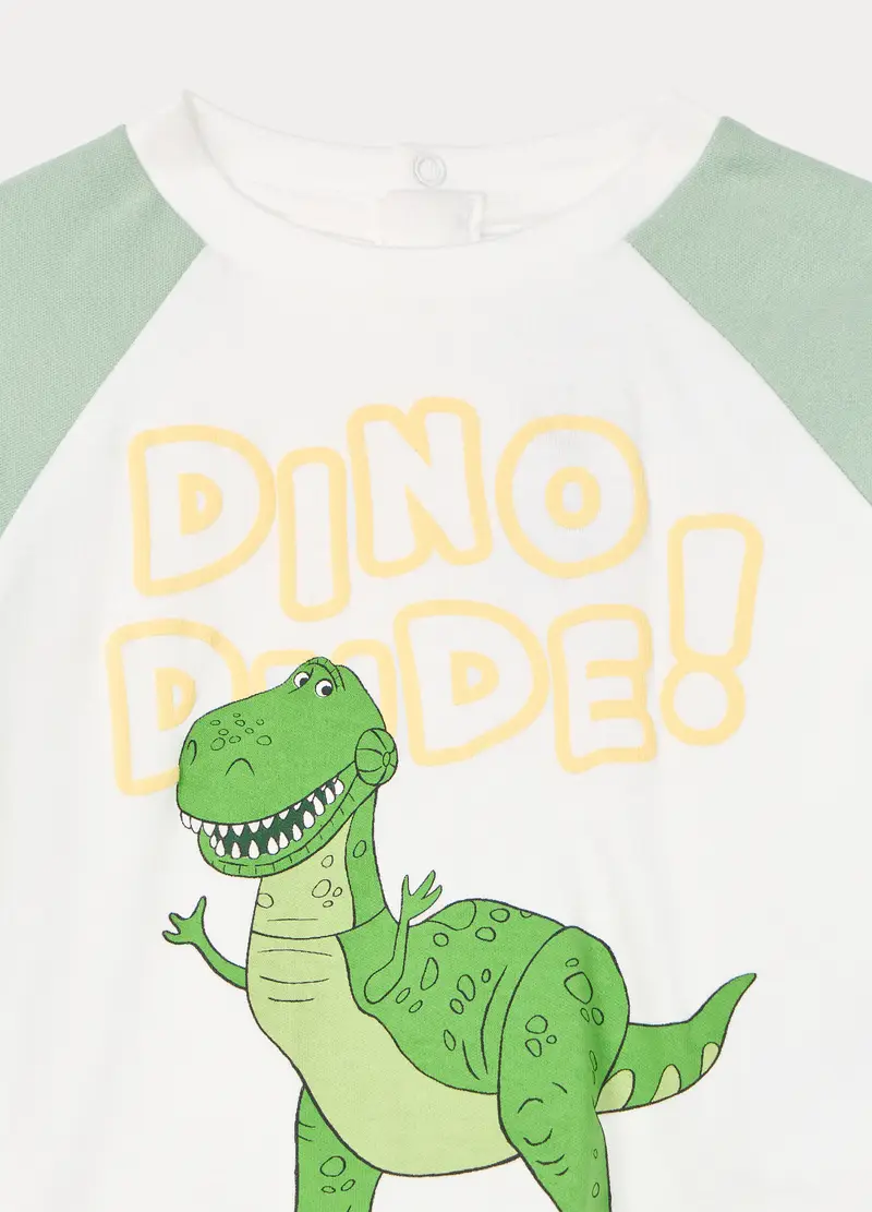 Set Pigiama In Interlock Di Puro Cotone, Neonato, Verde chiaro miniatura 3