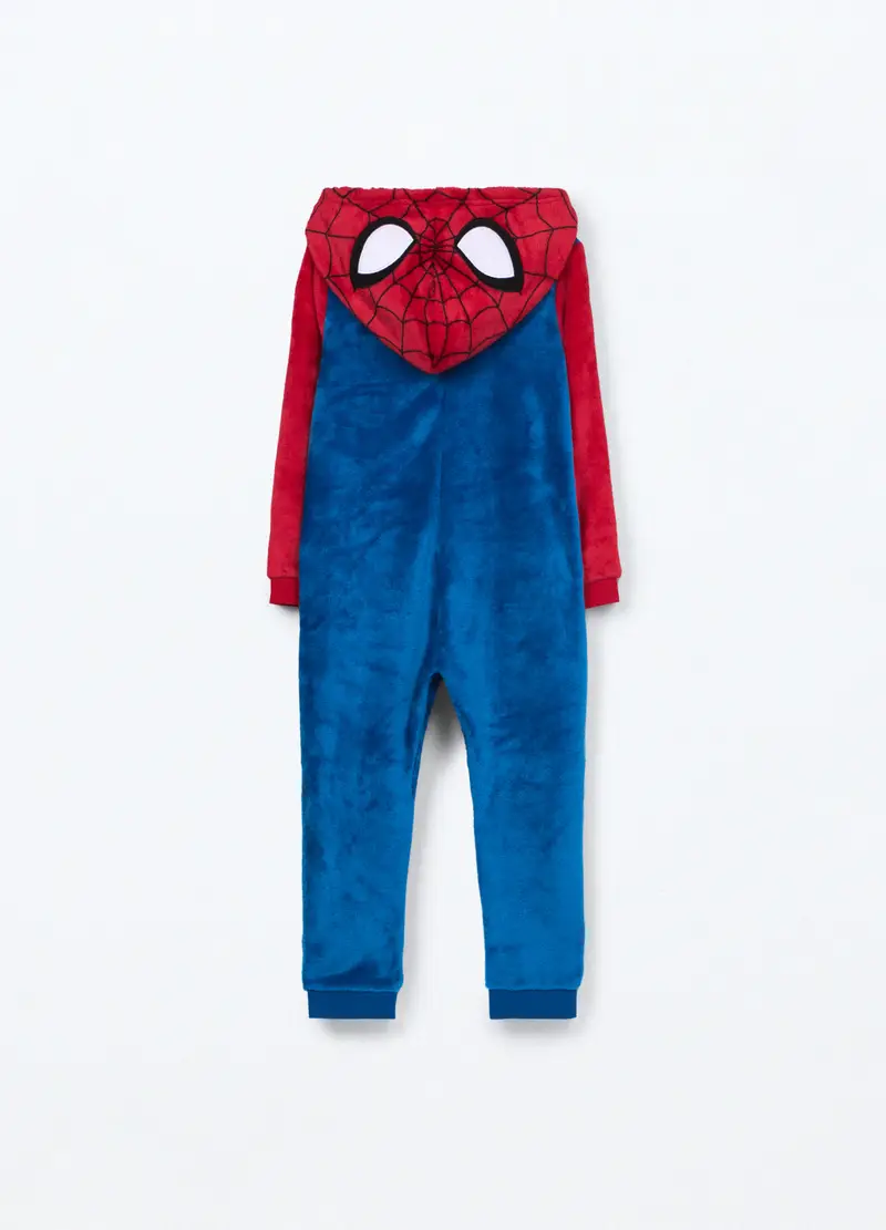 Set Pigiama Intero In Coral Fleece Bambino, Rosso aragosta miniatura 2