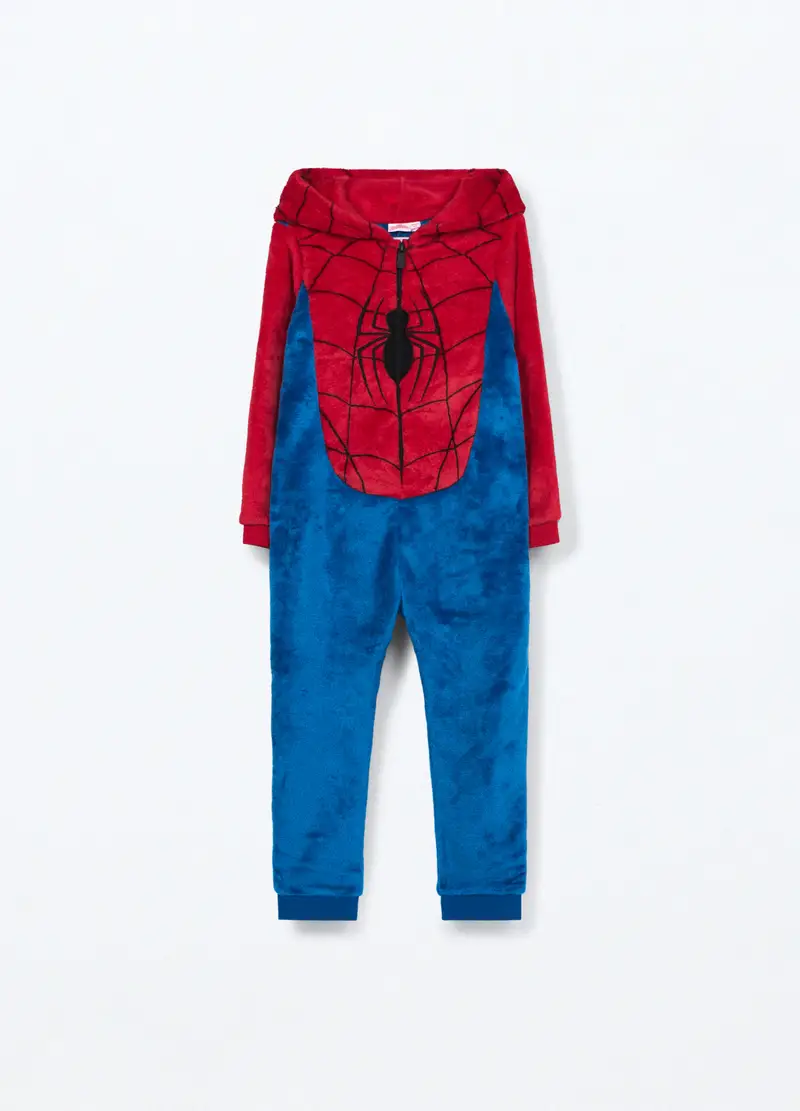 Set Pigiama Intero In Coral Fleece Bambino, Rosso aragosta