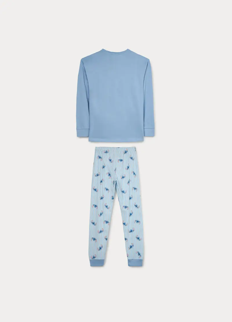 Set Pigiama Lungo Disney In Jersey Di Puro Cotone Ragazza, Bambina, Azzurro chiaro miniatura 2
