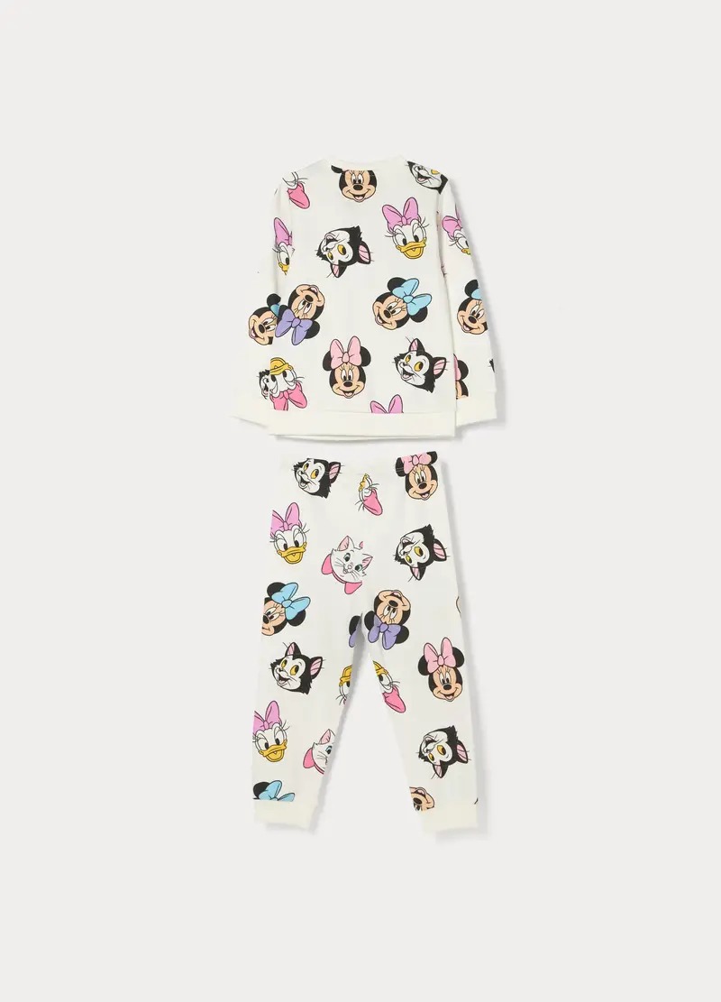 Set Pigiama Lungo Disney In Puro Cotone Neonata, Bianco miniatura 2