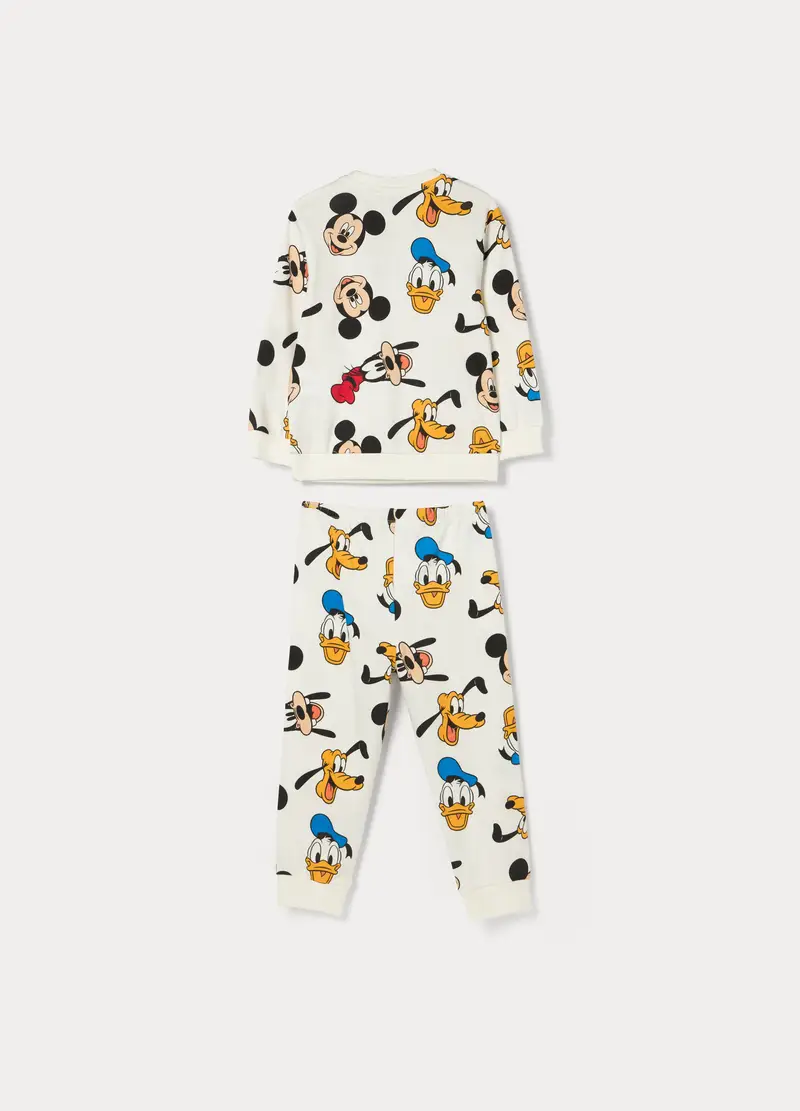 Set Pigiama Lungo Disney In Puro Cotone Neonato, Bianco miniatura 2