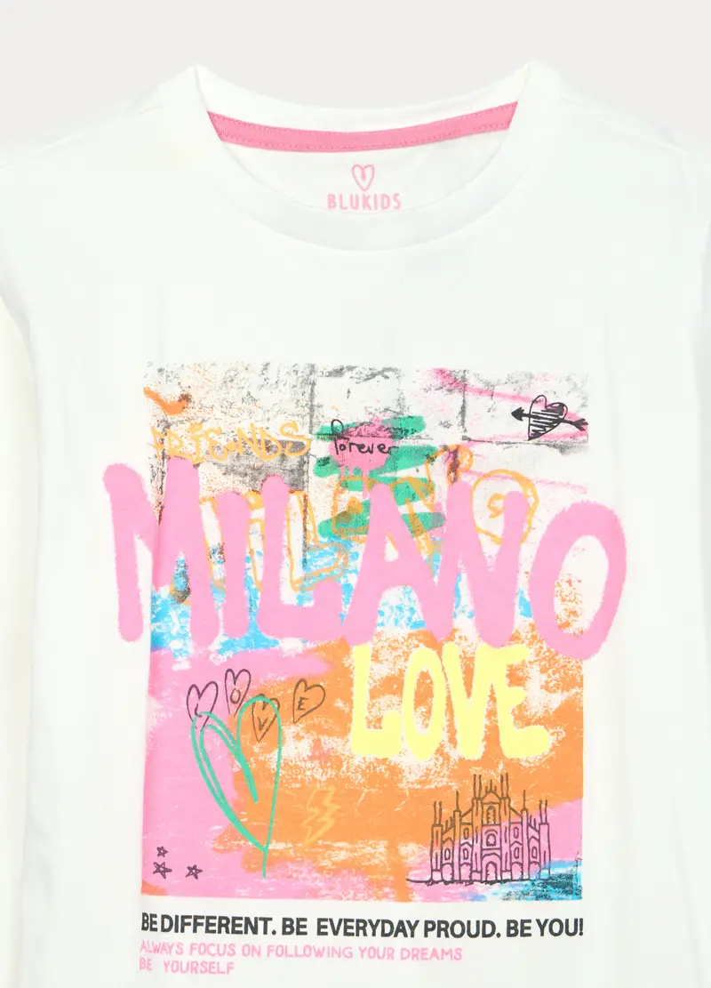 Set Pigiama Lungo In Jersey Di Puro Cotone Ragazza, Bambina, Rosa pastello miniatura 3