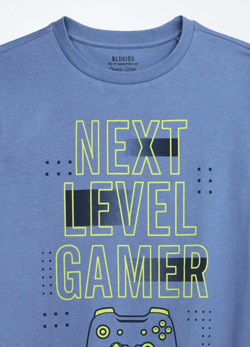 Blukids, Set Pigiama Lungo In Jersey Di Puro Cotone Ragazzo, Bambino, Blu scuro, Taglia: 10-11 miniatura 2