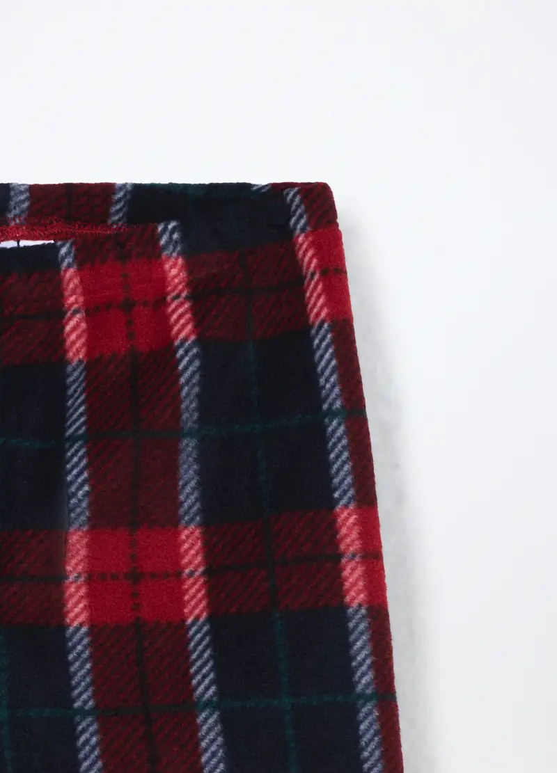 Set Pigiama Lungo In Pile Neonato, Unisex, Blu navy miniatura 3