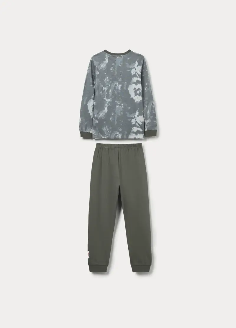 Set Pigiama Lungo Spiderman In Jersey Di Puro Cotone Bambino, Grigio chiaro miniatura 2