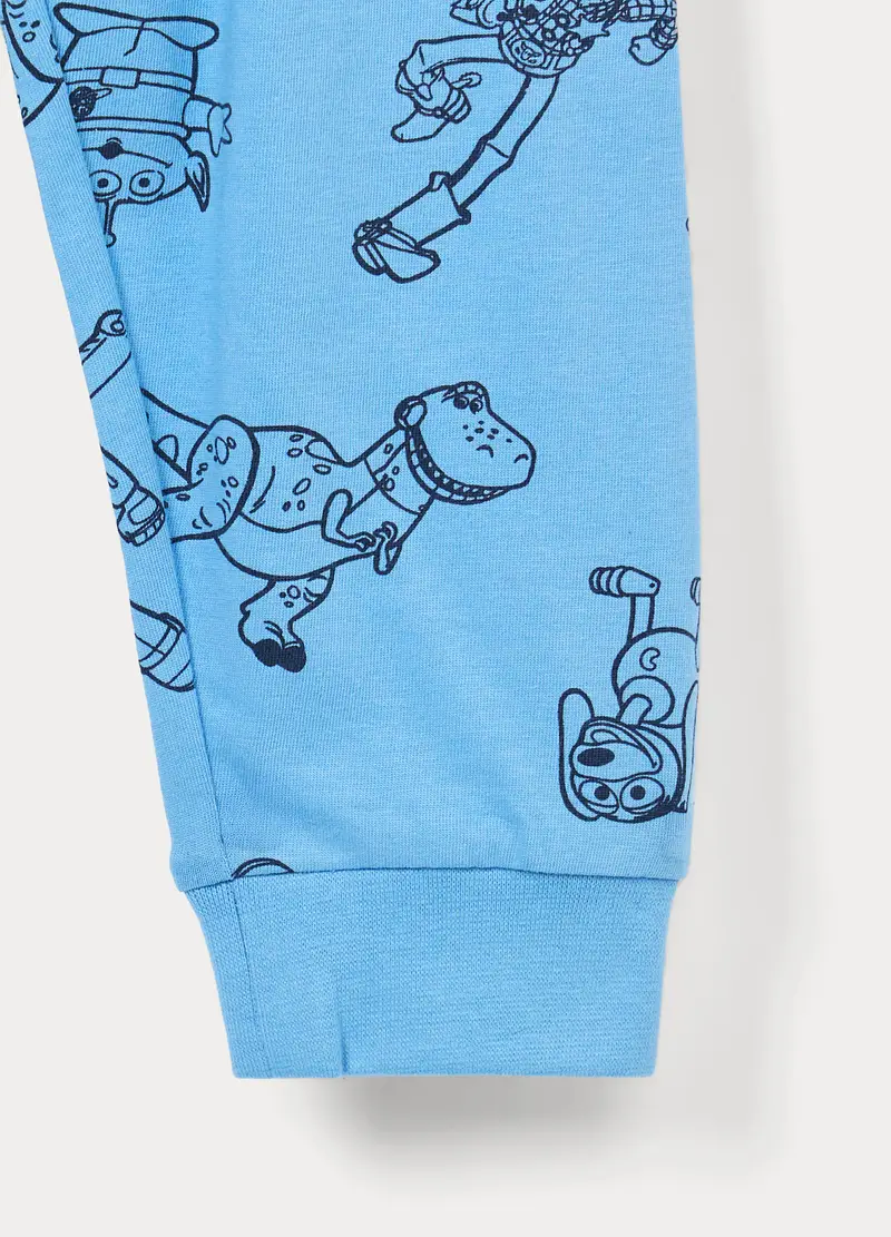 Set Pigiama Toy Story In Jersey Di Puro Cotone, Neonato, Azzurro miniatura 3
