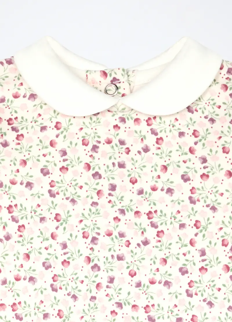 Set T-shirt + Salopette Neonata, Rosa pastello miniatura 3