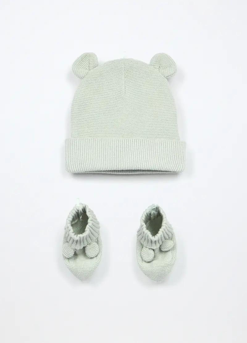 Blukids, Set Tricot In Puro Cotone, Unisex, Verde chiaro, Taglia: T.U.