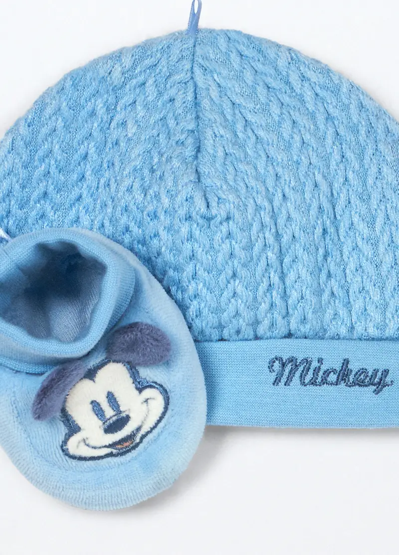 Set Velour Di Puro Cotone Disney Neonato, Azzurro cielo, .U miniatura 2