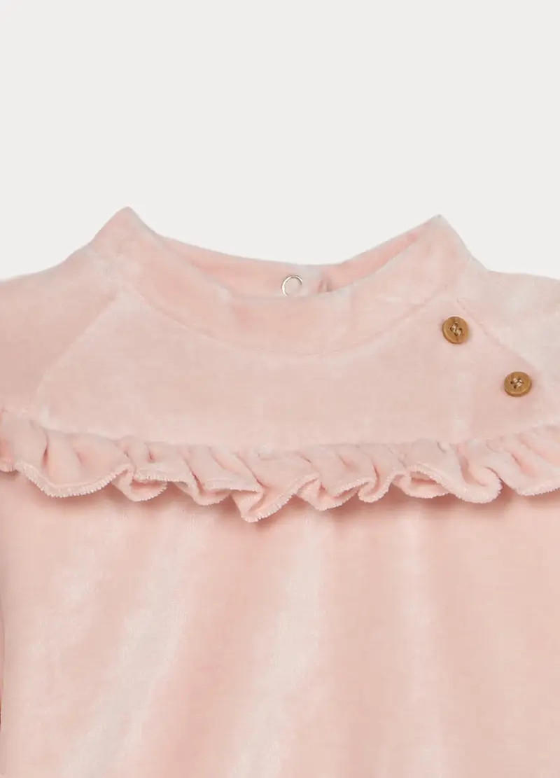 Set Velour Misto Viscosa Di Bamboo Neonata, Rosa pastello miniatura 3