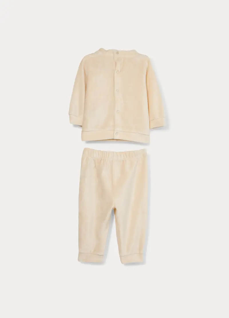 Set Velour Misto Viscosa Di Bamboo, Unisex, Giallo chiaro miniatura 2