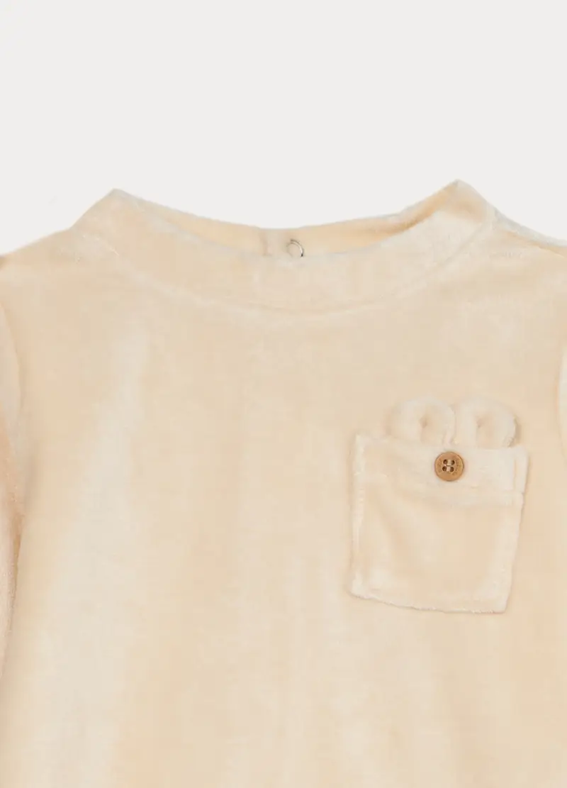 Set Velour Misto Viscosa Di Bamboo, Unisex, Giallo chiaro miniatura 3