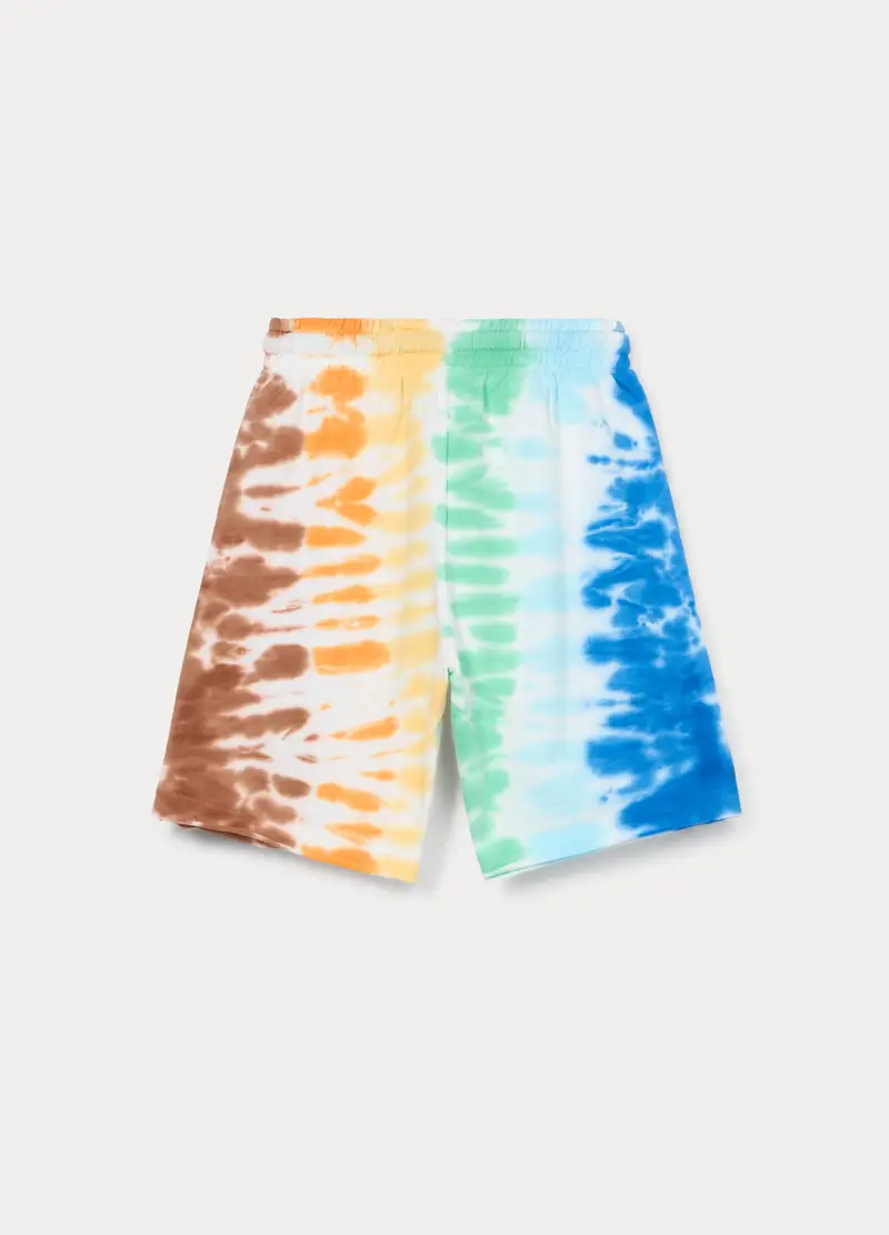 Shorts In French Terry Di Puro Cotone Bambino, Bianco miniatura 2