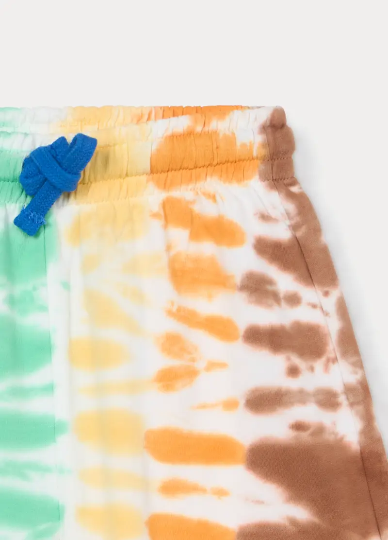 Shorts In French Terry Di Puro Cotone Bambino, Bianco miniatura 3