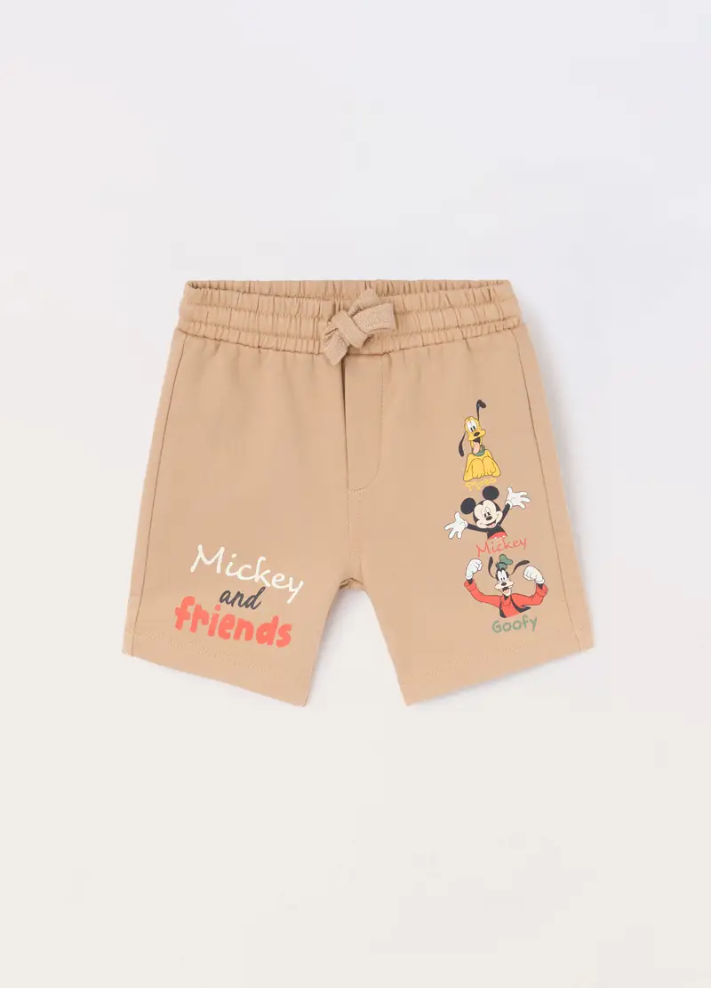 Blukids, Shorts In French Terry Di Puro Cotone Neonato, Bambino, Beige scuro, Taglia: 9-12