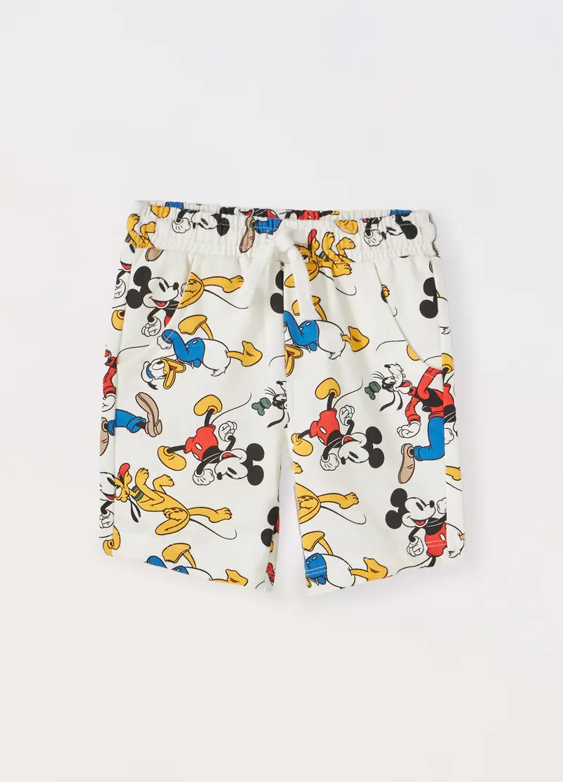 Blukids, Shorts In French Terry Di Puro Cotone Neonato, Bambino, Bianco, Taglia: 9-12