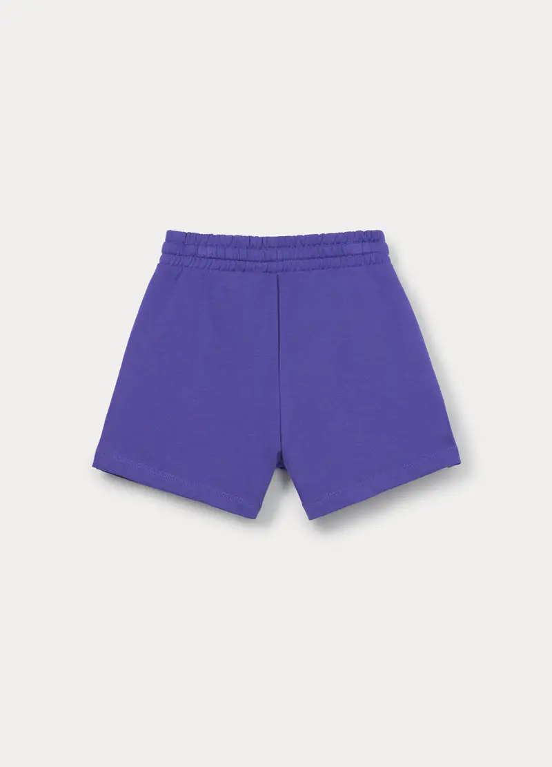 Shorts In French Terry Misto Cotone Ragazza, Bambina, Viola scuro miniatura 2