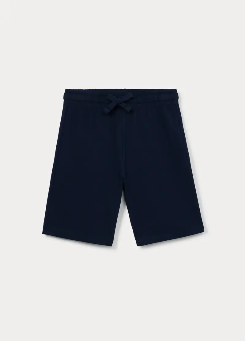 Shorts In French Terry Ragazzo, Bambino, Blu scuro