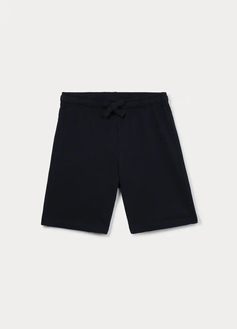 Shorts In French Terry Ragazzo, Bambino, Nero