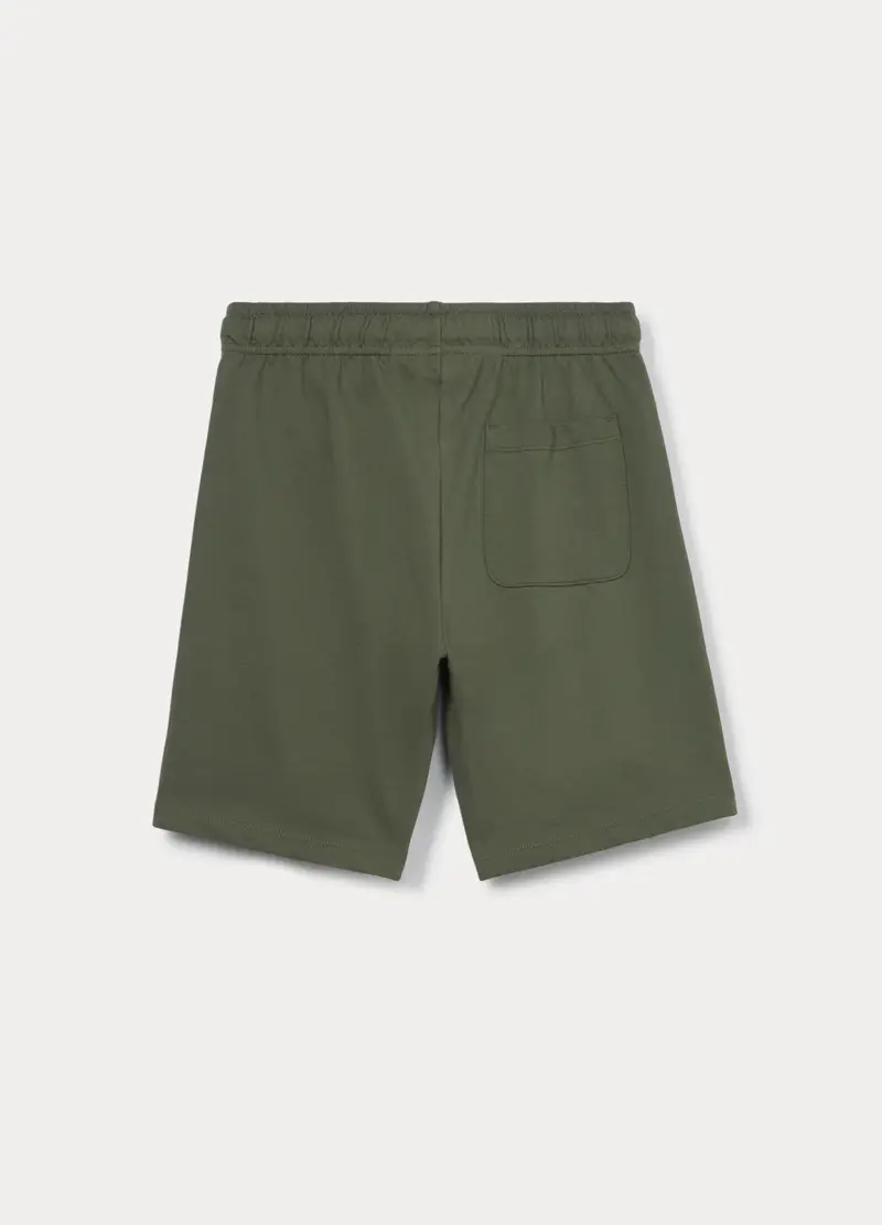 Shorts In French Terry Ragazzo, Bambino, Verde oliva miniatura 2