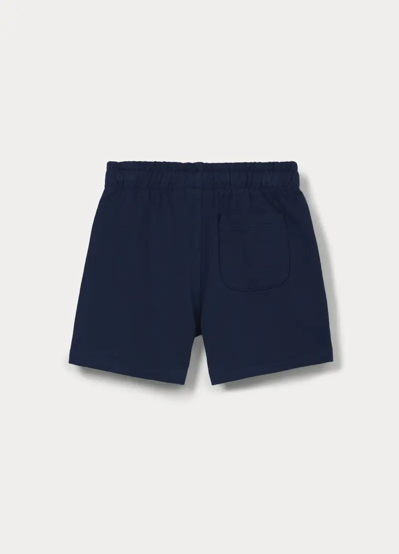 Shorts In Jersey Di Puro Cotone Bimbo, Bambino, Blu