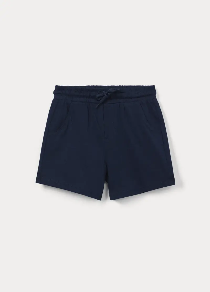 Shorts In Jersey Di Puro Cotone Bimbo, Bambino, Blu Bluette