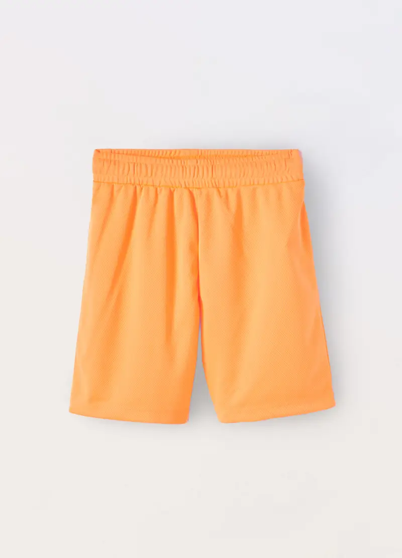 Blukids, Shorts In Mesh Bambino, Arancione fluo, Taglia: 3-4