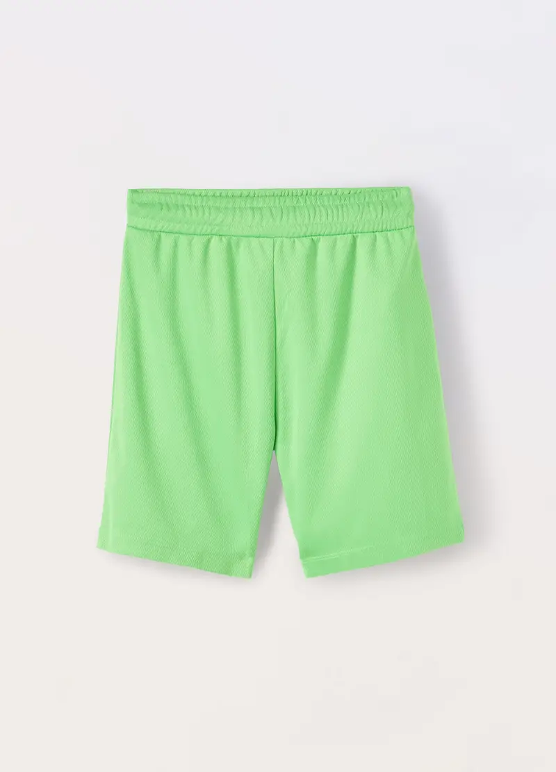 Blukids, Shorts In Mesh Bambino, Verde fluo, Taglia: 3-4