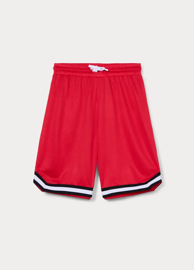 Shorts In Mesh Ragazzo, Bambino, Rosso aragosta