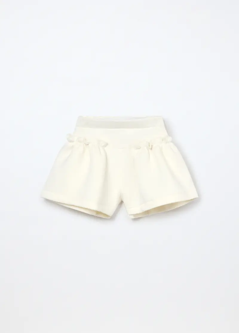 Shorts In Misto Vistosa Donna, Bambina, Bianco panna