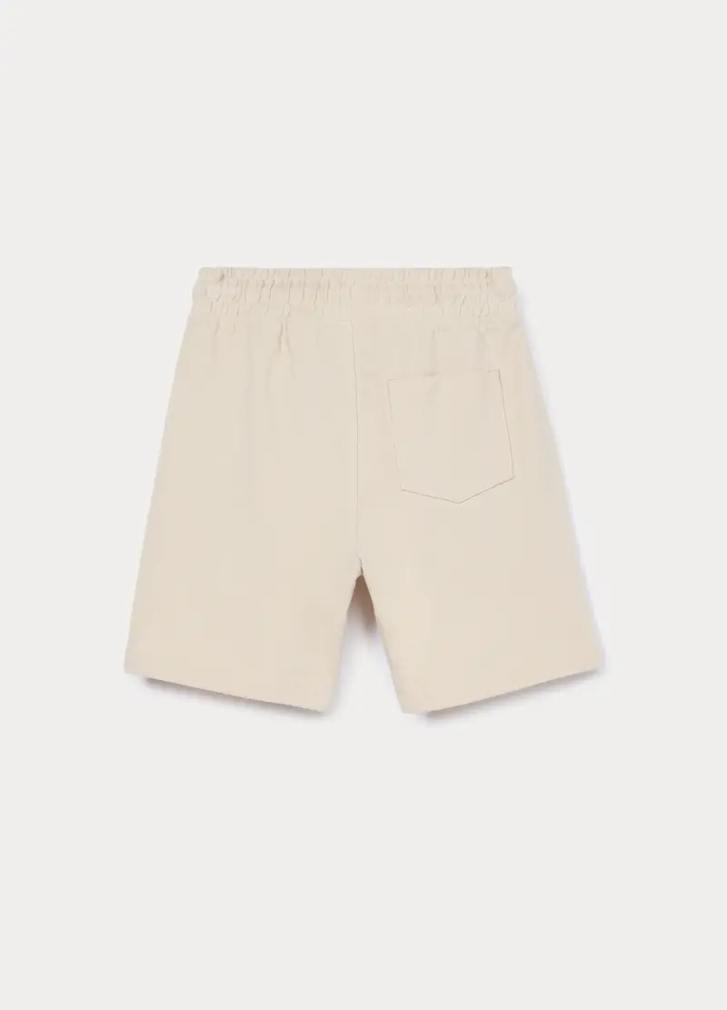 Shorts In Puro Cotone Piquet Bambino, Beige chiaro miniatura 2