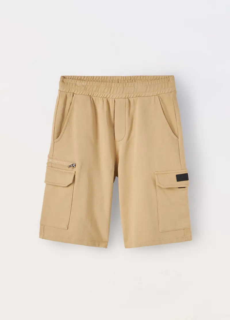 Blukids, Shorts In Puro Cotone Ragazzo, Bambino, Beige chiaro, Taglia: 9-10