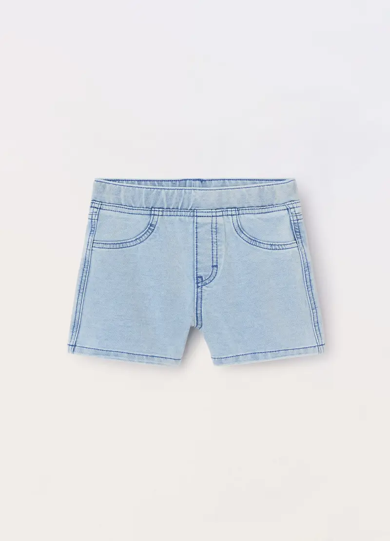 Blukids, Shorts In Stretch Denim Ragazza, Bambina, Azzurro chiaro, Taglia: 9-10