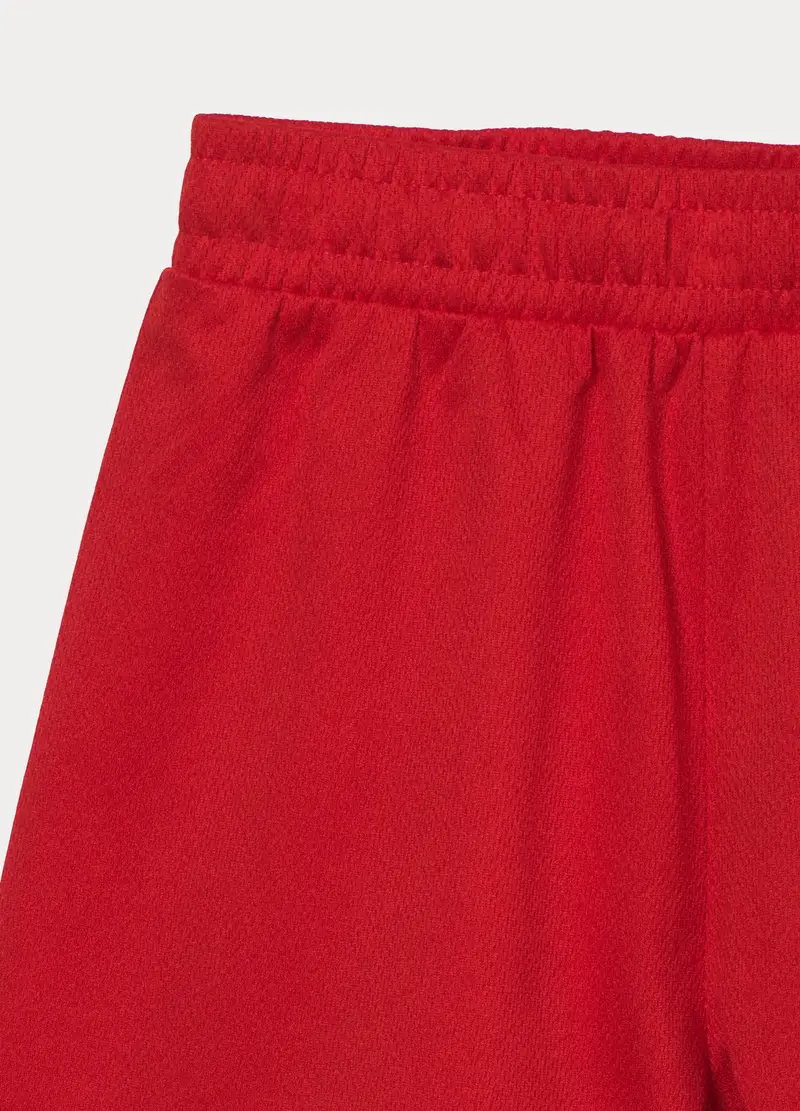 Shorts In Tessuto Mesh Bambino, Rosso aragosta miniatura 3