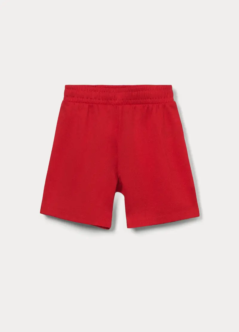 Shorts In Tessuto Mesh Bambino, Rosso aragosta