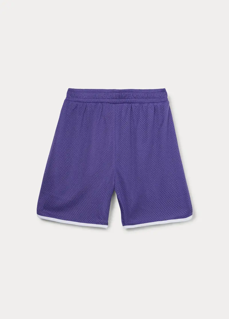 Shorts In Tessuto Mesh Ragazza, Bambina, Viola scuro miniatura 2