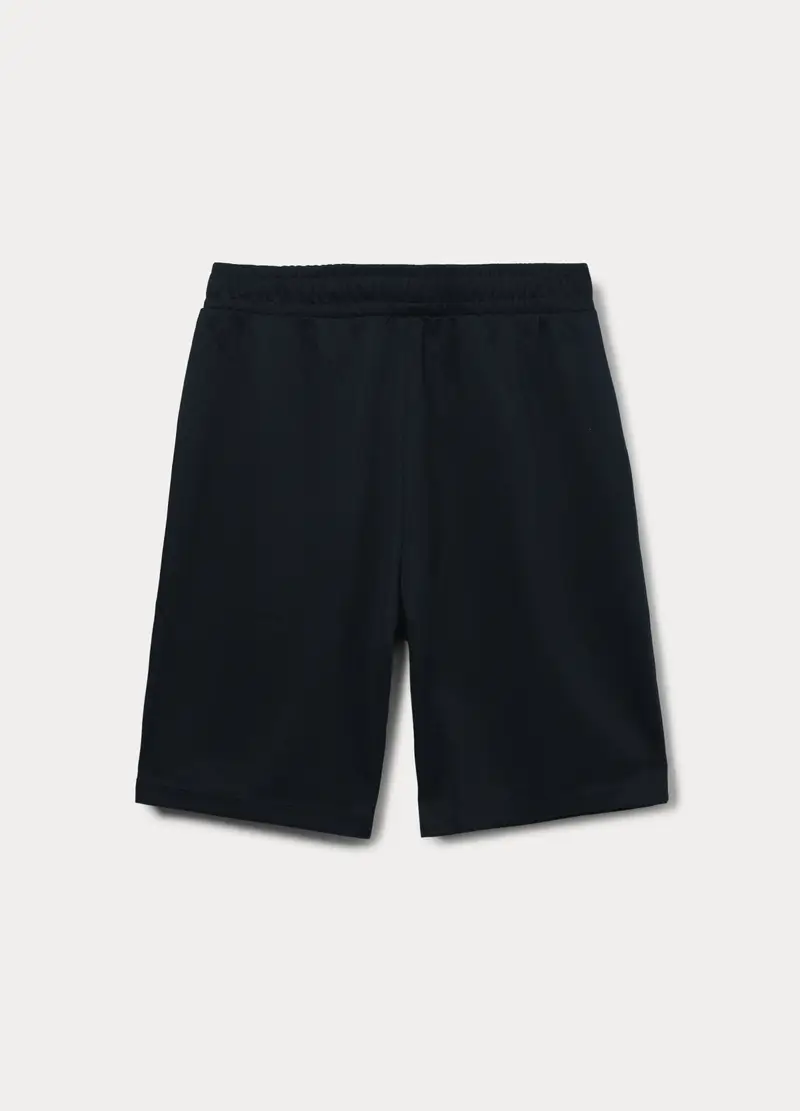 Shorts In Tessuto Mesh Ragazzo, Bambino, Nero miniatura 2