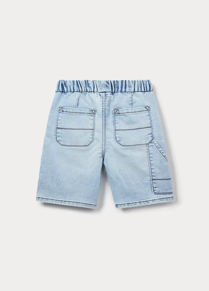 Shorts Regular Fit In Comfort Stretch Denim Bambino, Azzurro chiaro miniatura 2