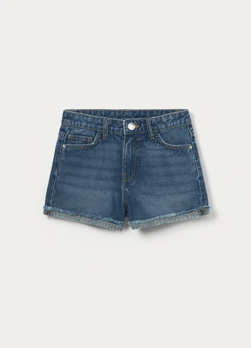 Shorts Regular Fit In Denim Ragazza, Bambina, Blu Bluette