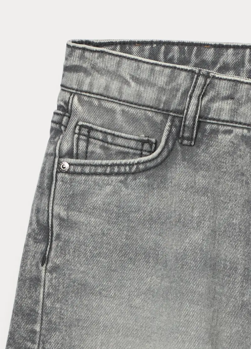 Shorts Regular Fit In Denim Ragazza, Bambina, Grigio chiaro miniatura 3