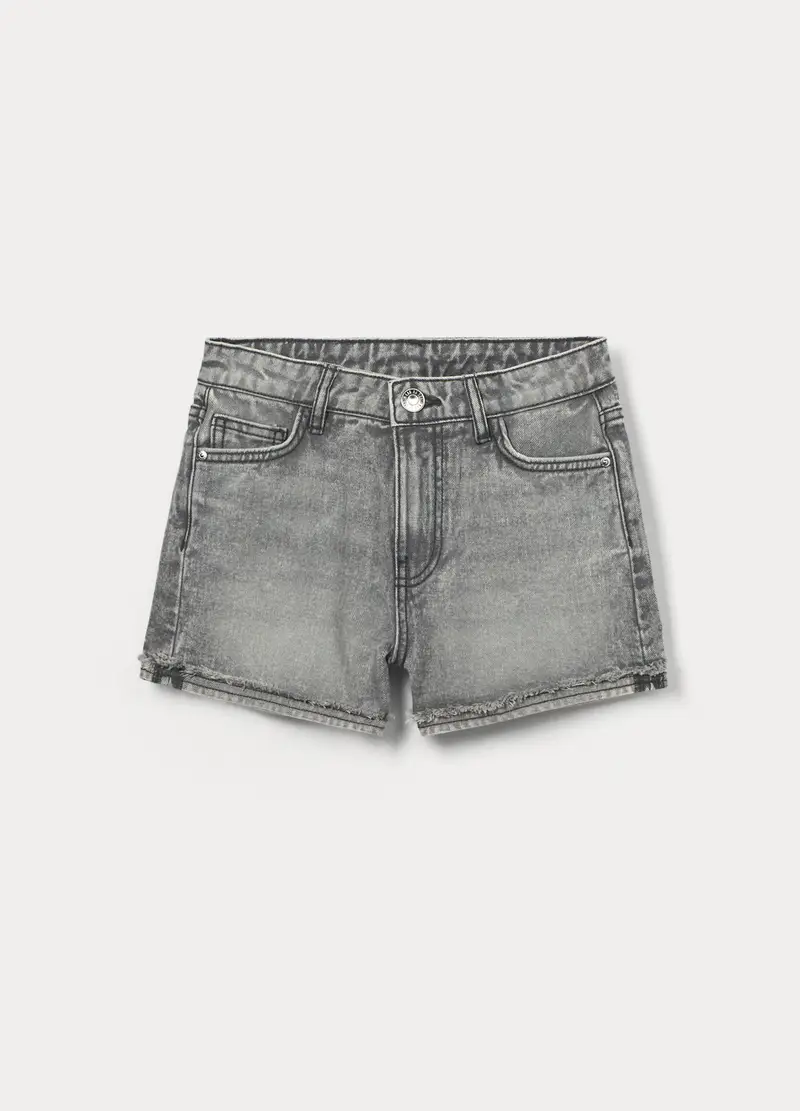 Shorts Regular Fit In Denim Ragazza, Bambina, Grigio chiaro