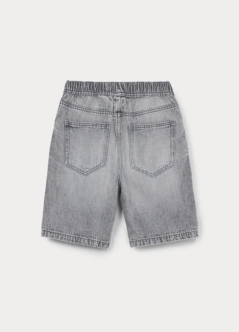 Shorts Regular Fit In Denim Ripped Ragazzo, Bambino, Grigio chiaro miniatura 2