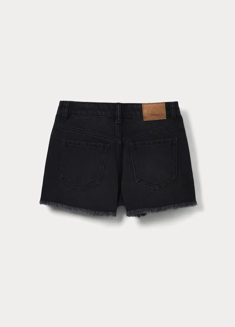 Shorts Ripped In Denim Ragazza, Bambina, Nero miniatura 2