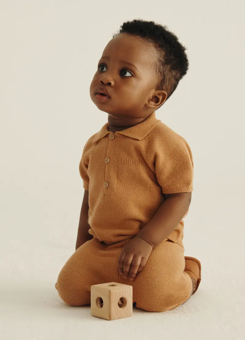 Blukids, Shorts Tricot In Puro Cotone Iana Neonato, Arancione papaya, Taglia: 9