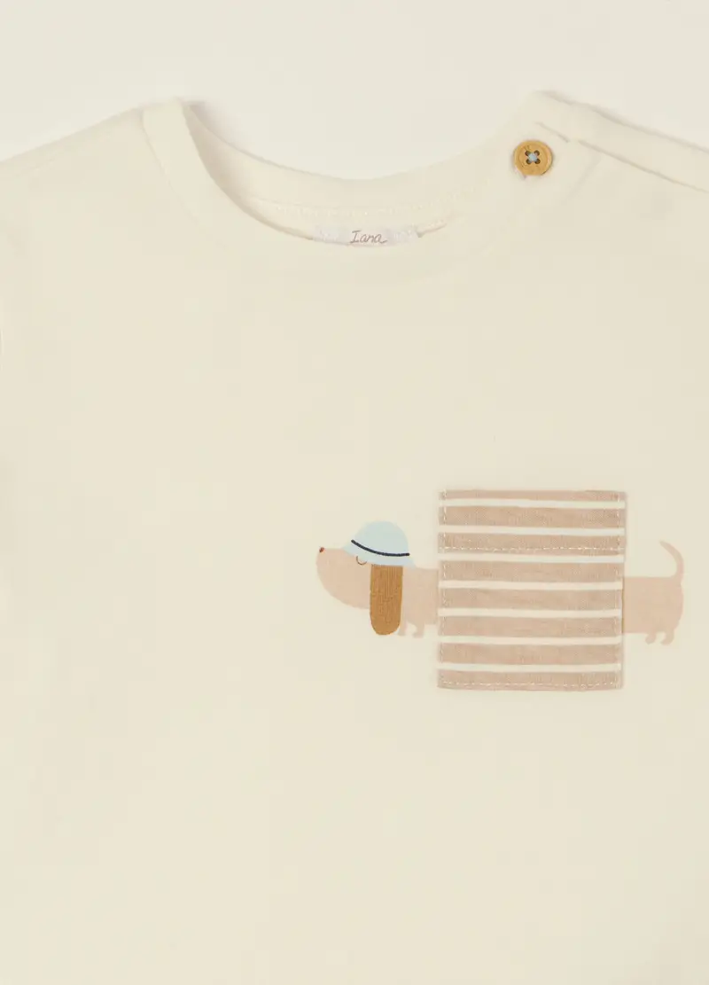 Blukids T-shirt Neonato Beige 4288413 miniatura 3