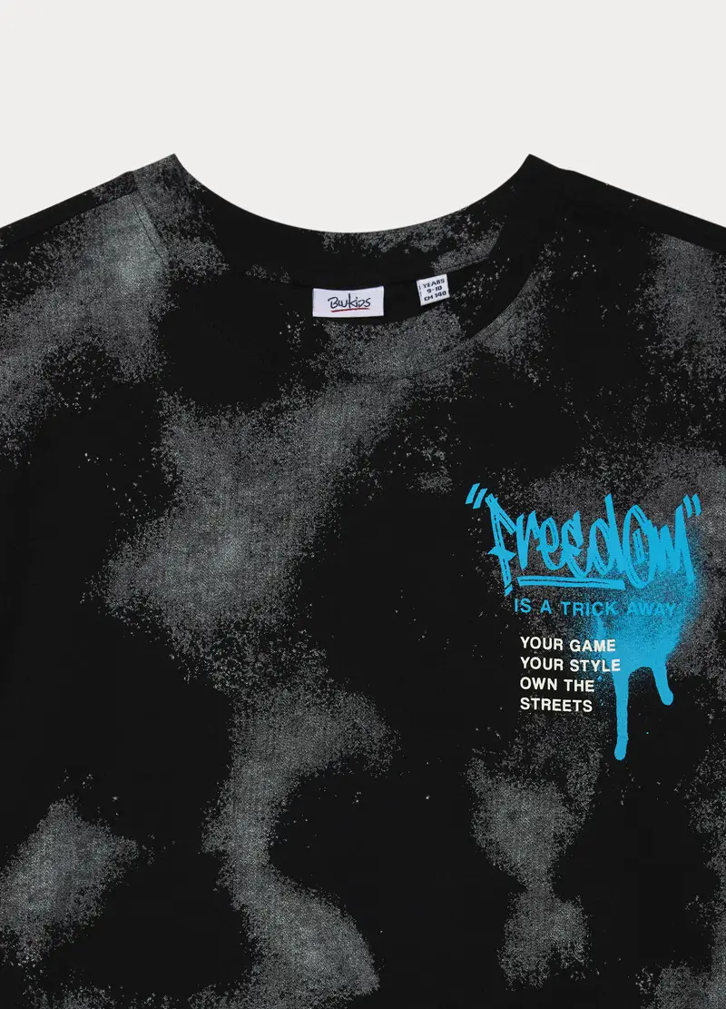 Blukids T-shirt Ragazzo Nero 4318348 miniatura 3